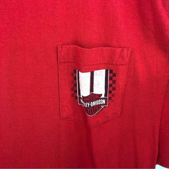 Harley Davidson Mens Red Doc Holiday T Shirt Size 2XL - Picture 5 of 6